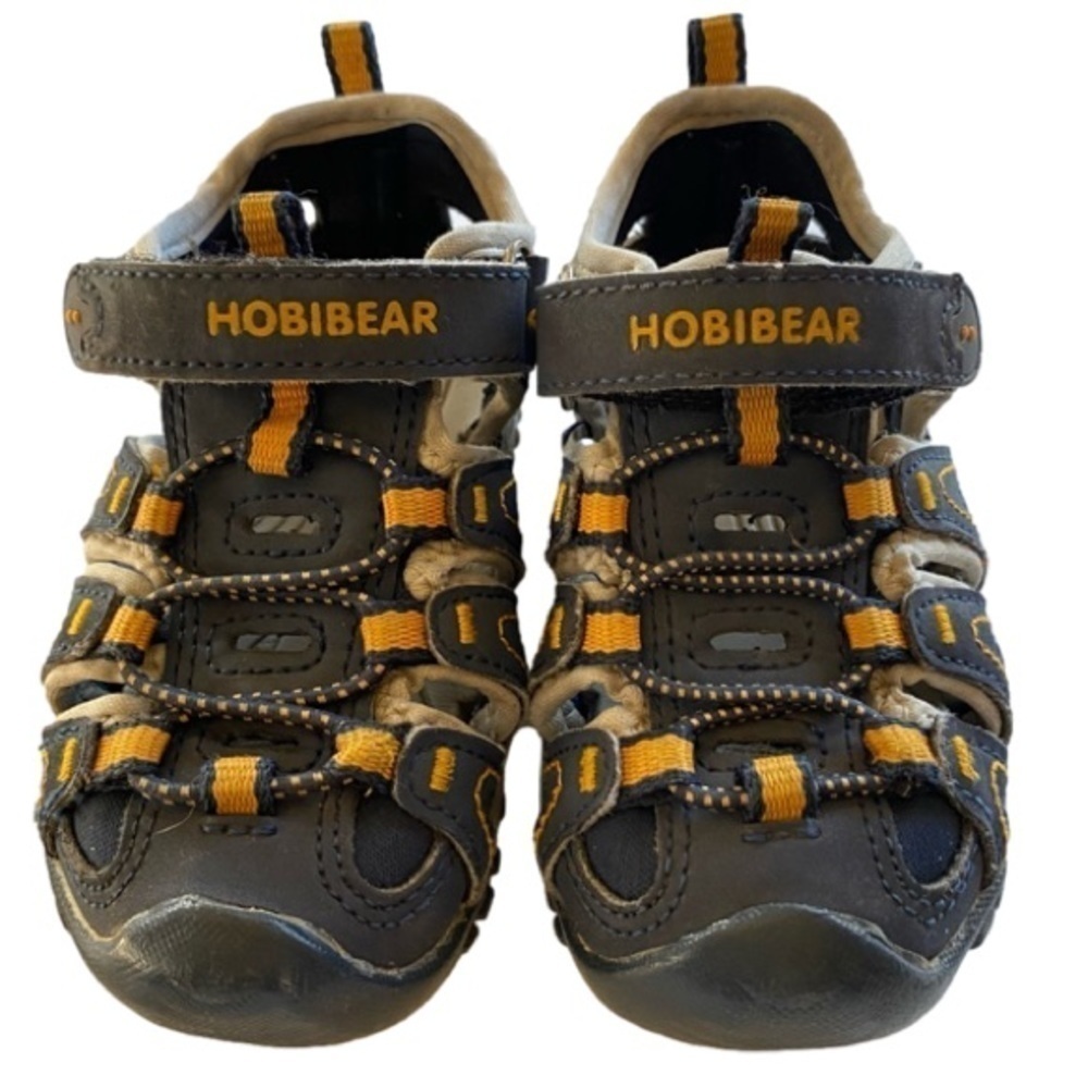 HOBIBEAR Sport Water Sandals Closed-Toe Outdoor Navy/Yellow Little Kid S…